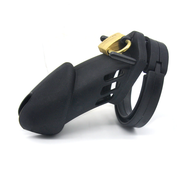 Adjustable Black Silicone Penis Cage Male Chastity Lock Cage Sex Toy