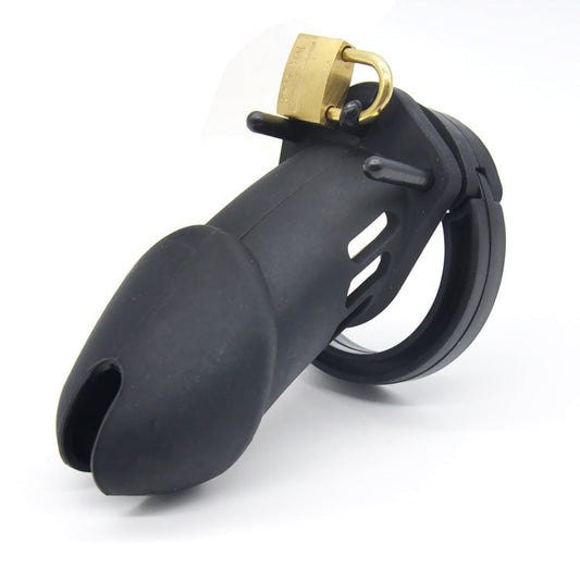 Adjustable Black Silicone Penis Cage Male Chastity Lock Cage Sex Toy